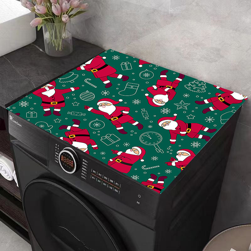 Get into the holiday spirit with our Festive Christmas Santa Pattern Laundry Machine Cover! Measuring 60cm x 23.62in, this cover is perfect for adding a touch of Christmas cheer to your home decor. Made of durable polyester fabric, it is not only festive