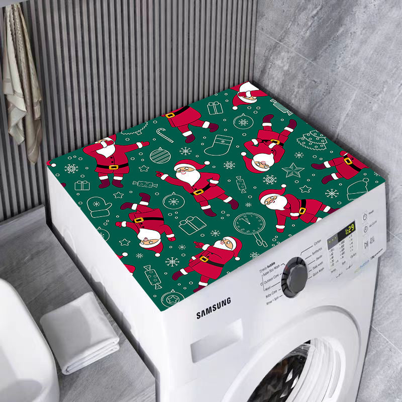 Get into the holiday spirit with our Festive Christmas Santa Pattern Laundry Machine Cover! Measuring 60cm x 23.62in, this cover is perfect for adding a touch of Christmas cheer to your home decor. Made of durable polyester fabric, it is not only festive