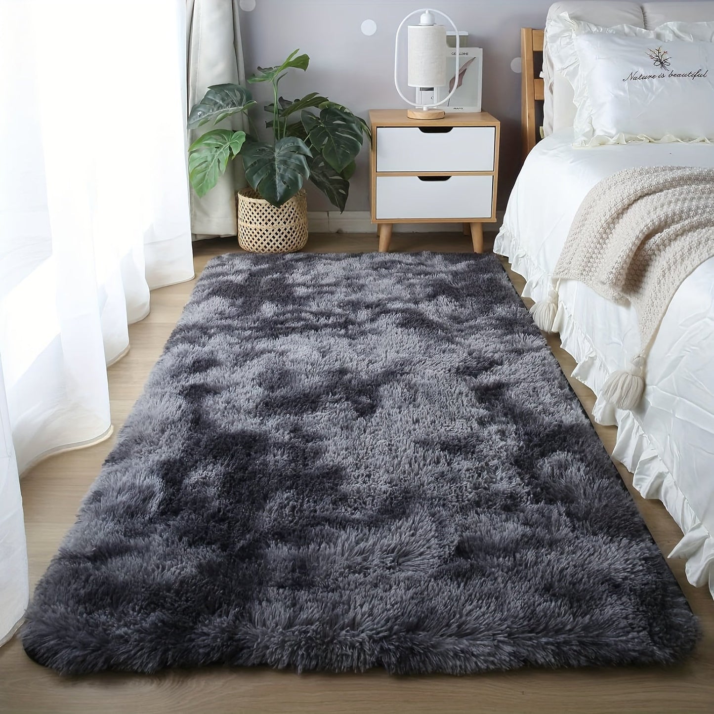 Indulgent SoftTouch Faux Fur Area Rug - Luxuriously Plush, Non-Slip, Strong, and Simple to Wash by Hand - Ideal for Enhancing Bedroom, Living Room, or Home Office Décor