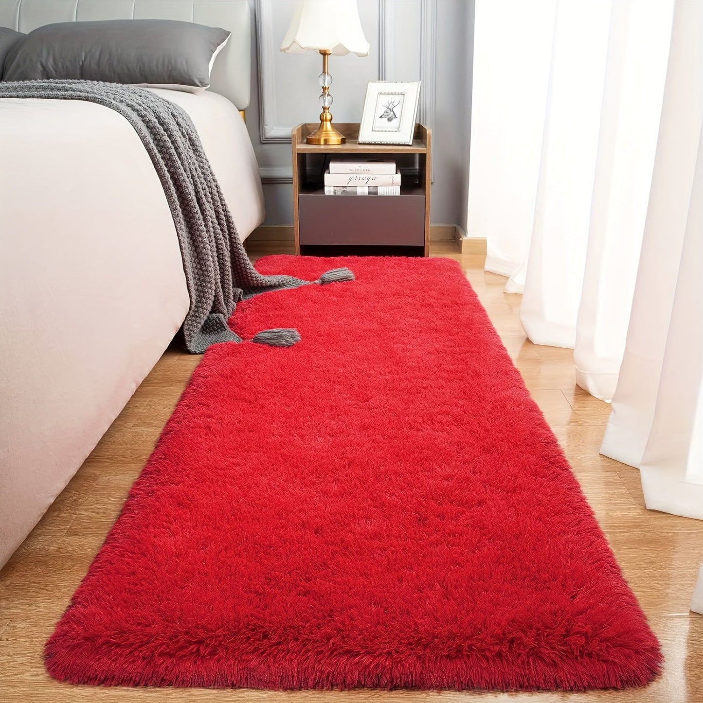 Indulgent SoftTouch Faux Fur Area Rug - Luxuriously Plush, Non-Slip, Strong, and Simple to Wash by Hand - Ideal for Enhancing Bedroom, Living Room, or Home Office Décor