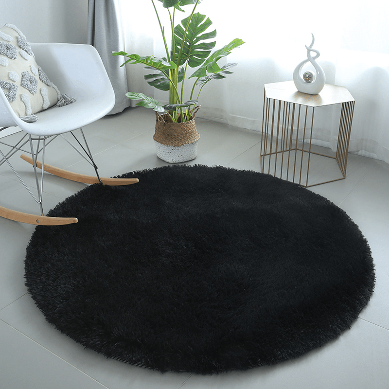 Plush Round Carpet - Luxuriously Soft, Stain-Resistant, and Slip-Resistant for Bedroom, Living Room, and Home Decoration