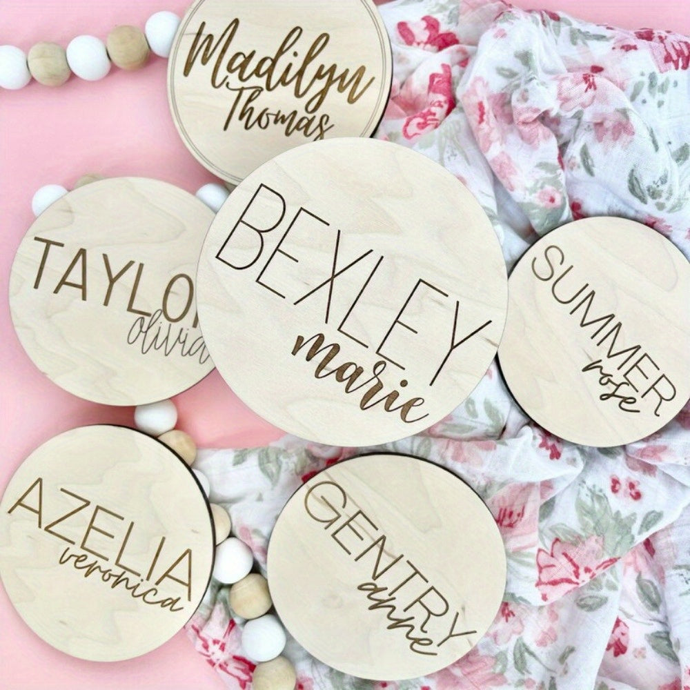 Personalized Wooden Name Plaque for Kids - Custom Engraved Keepsake, Ideal Photo Prop for Boys & Girls