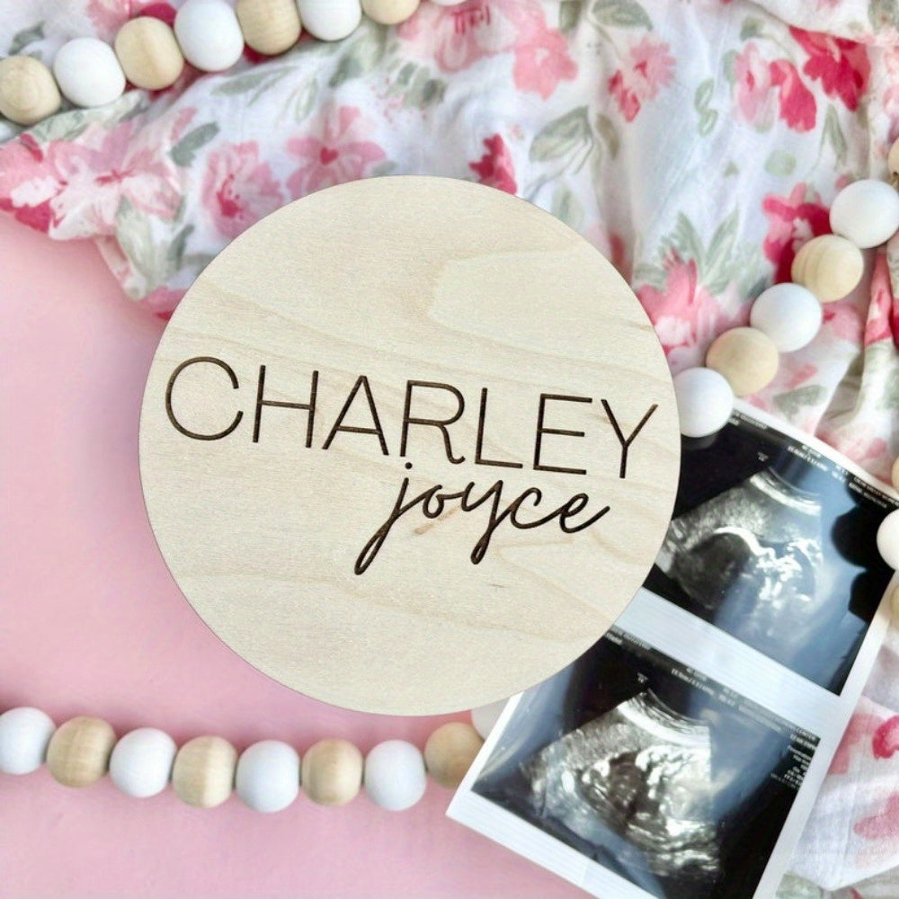 Personalized Wooden Name Plaque for Kids - Custom Engraved Keepsake, Ideal Photo Prop for Boys & Girls