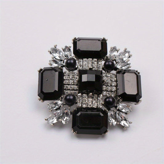 Stylish Rhinestone Brooch with Unique Water-Cut Design - Ideal for Travel, Parties, Everyday Wear, and Adding a Touch of Elegance to Accessories