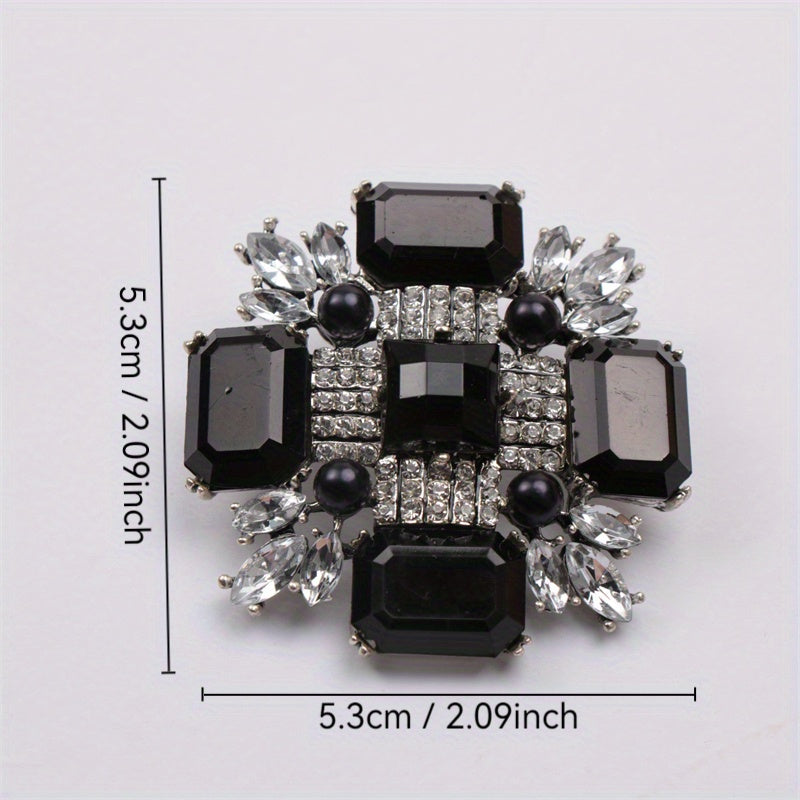 Stylish Rhinestone Brooch with Unique Water-Cut Design - Ideal for Travel, Parties, Everyday Wear, and Adding a Touch of Elegance to Accessories