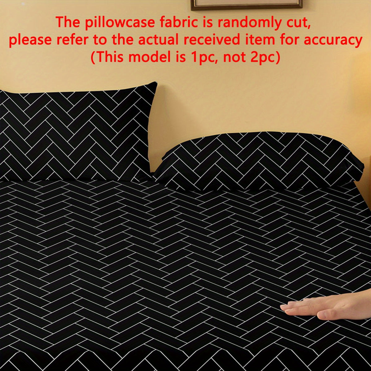 This pillowcase features a modern geometric chevron pattern in a Harlow ceramic print design. Made of soft brushed quilted polyester woven fabric, it provides both style and comfort. The envelope closure ensures a secure fit, and the pillowcase is