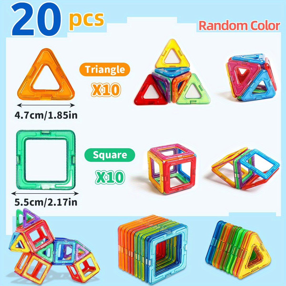 Enhance hand-eye coordination and creativity with CoolNuro Magnetic Building Blocks, the perfect DIY educational toy for youngsters. Ideal gift for birthdays or Autumn Festivals in assorted