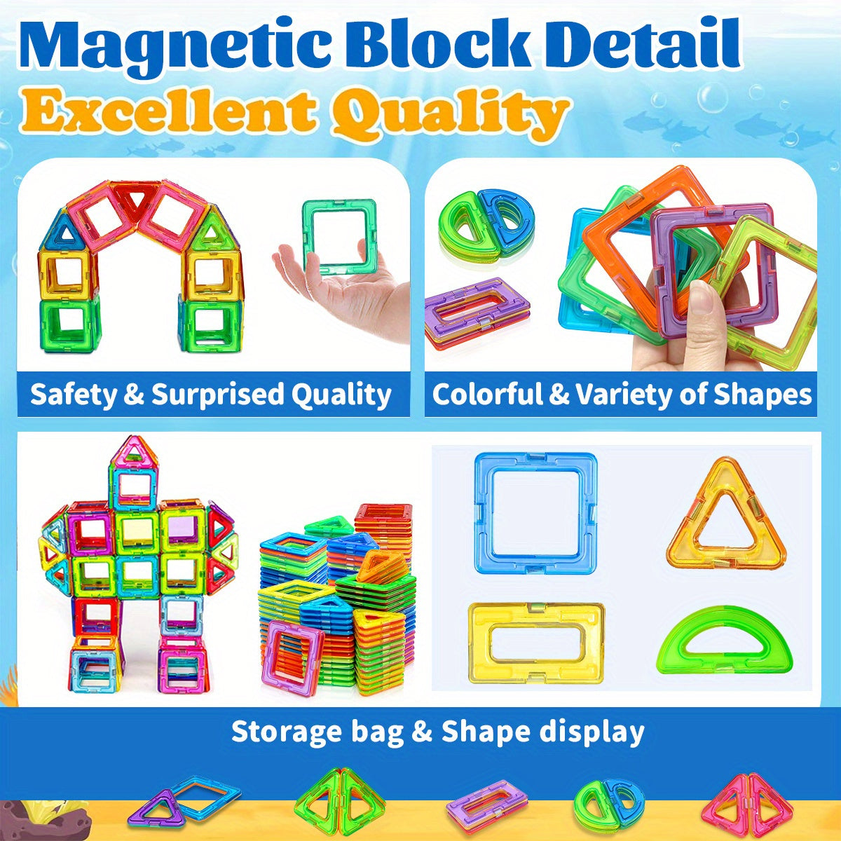 Enhance hand-eye coordination and creativity with CoolNuro Magnetic Building Blocks, the perfect DIY educational toy for youngsters. Ideal gift for birthdays or Autumn Festivals in assorted