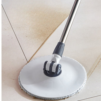 The EasyWring Spin Mop and Bucket System comes with 2 Microfiber Pads for hands-free washing. This dual-use system is perfect for hardwood and tile floors, as well as for dust removal. It is an ideal set for home cleaning, especially in the kitchen