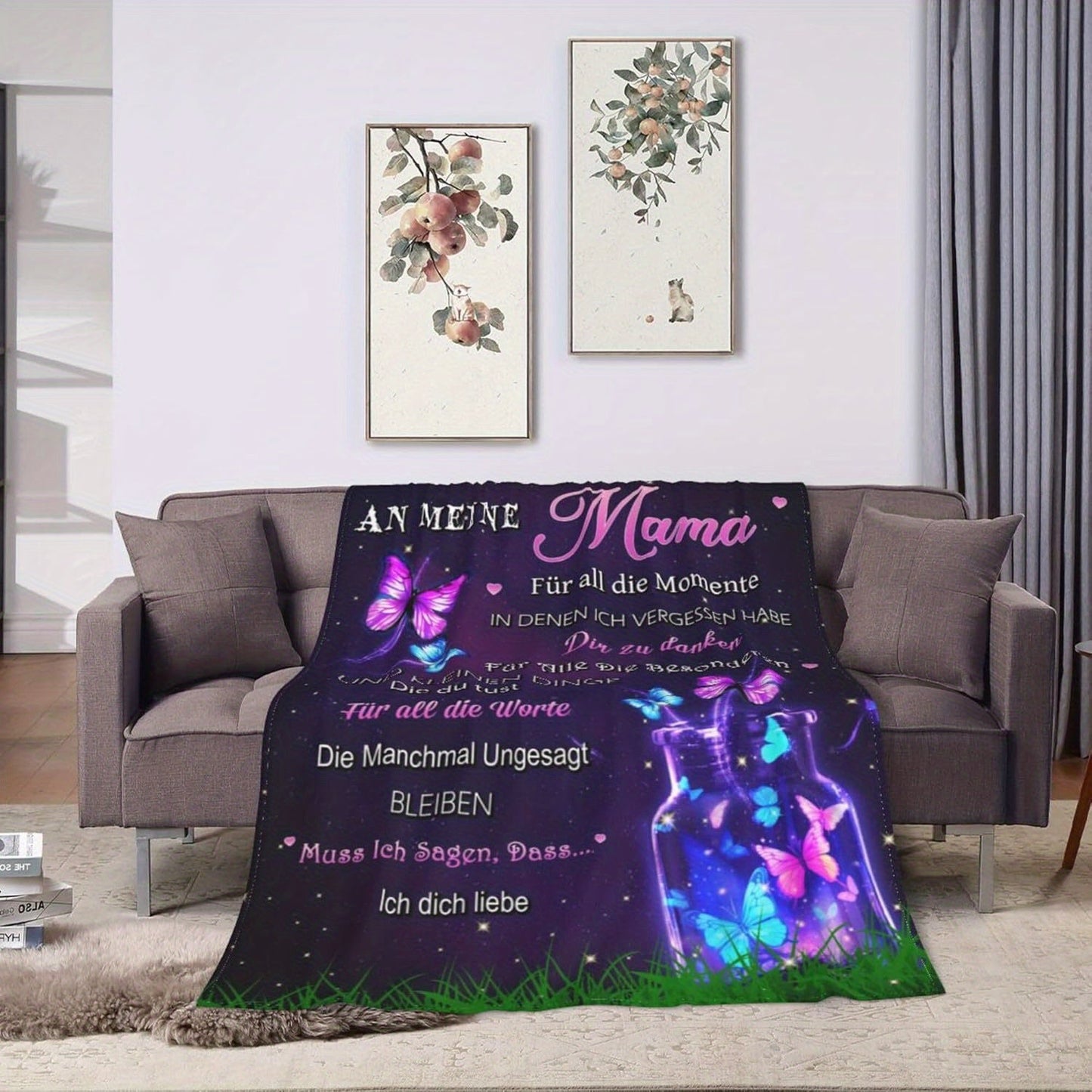 Soft Fleece Cozy Throw Blanket: Beautiful Digital Print, Ideal Gift for Mom on Any Occasion