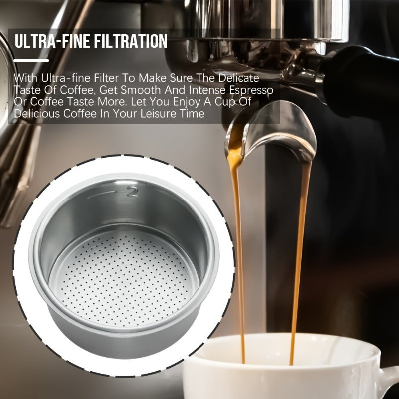 Essential Kitchen Accessory: 1pc 51mm Non-Pressurized Coffee Filter Cup for Breville, Delonghi, Krups - Easy to Clean, No Electricity Required, Ensures Perfect Coffee with Precise Filtration