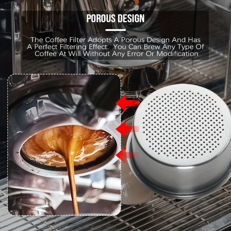 Essential Kitchen Accessory: 1pc 51mm Non-Pressurized Coffee Filter Cup for Breville, Delonghi, Krups - Easy to Clean, No Electricity Required, Ensures Perfect Coffee with Precise Filtration