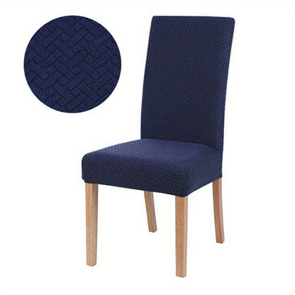 Leorate offers premium stretch jacquard dining chair covers in 2pcs or 4pcs, ideal for home decor. Made of durable, pet-friendly, and waterproof fabric.