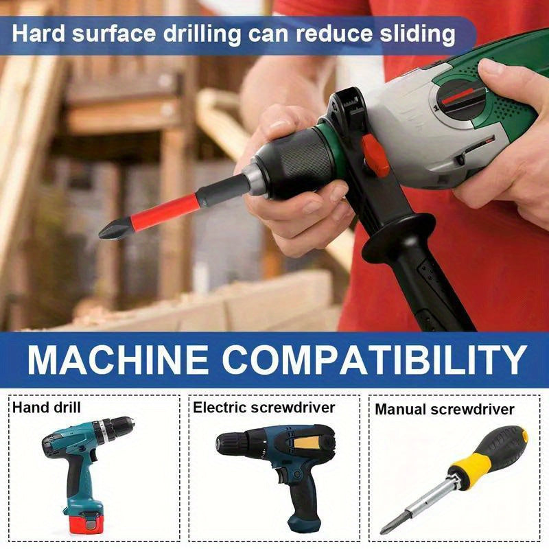 Magnetic Anti-Slip Drill Bit Set: 3/5/6 Pcs, S2 Steel, Phillips & Impact Bits, for Electric & Manual Drivers, Anti-Slip Grip.