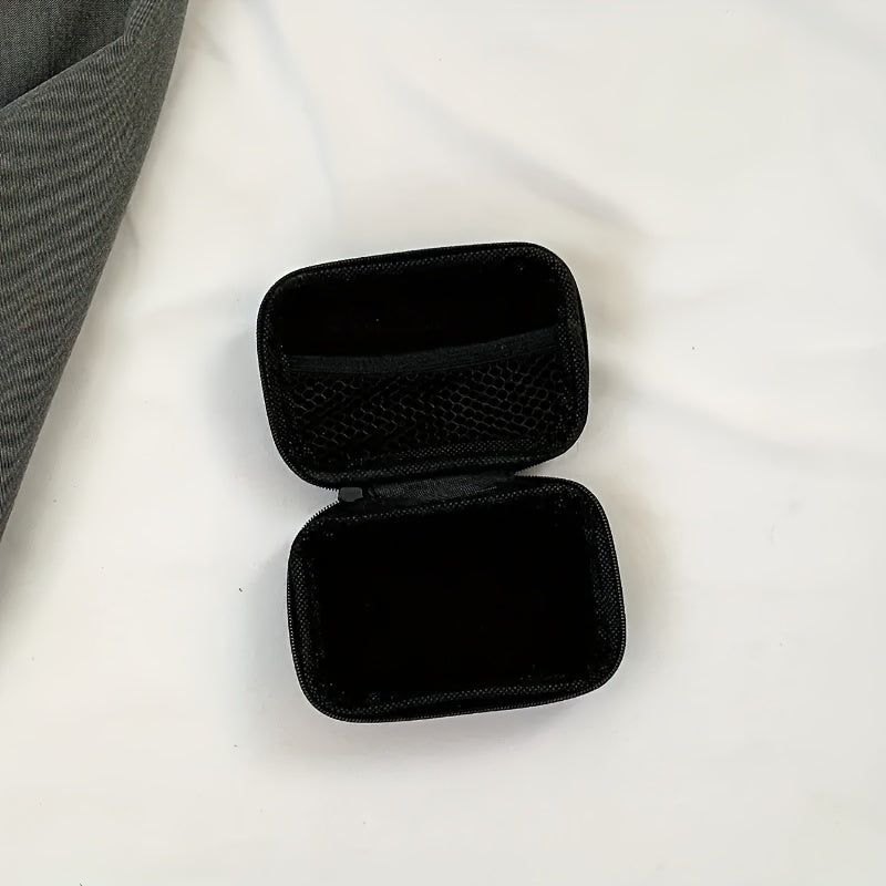 Mini frosted case for phone charger, data cable, and earbuds storage. Compact and portable travel organizer for electronics.