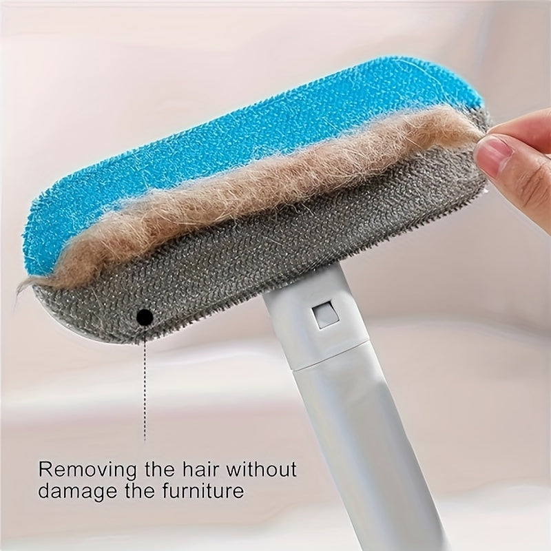 Multi-purpose pet hair remover brush - washable and reusable for cats and dogs, perfect for furniture and carpets.