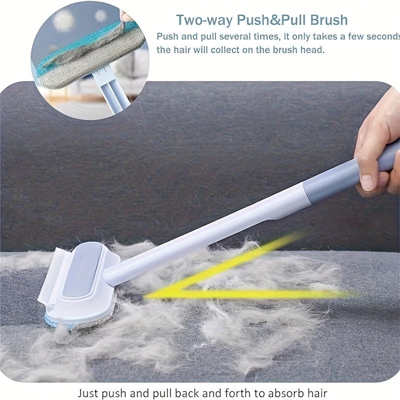 Multi-purpose pet hair remover brush - washable and reusable for cats and dogs, perfect for furniture and carpets.