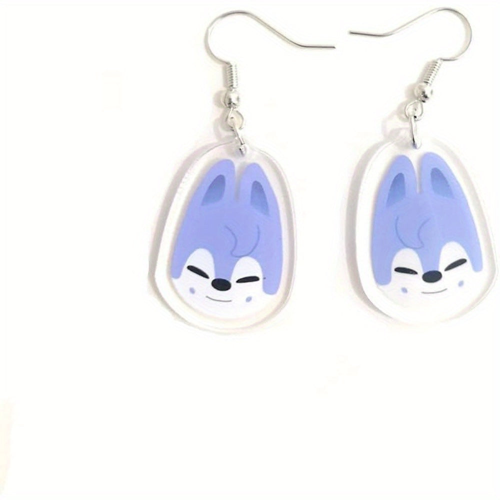 Korean Pop SKZOO Animal-themed Earrings as a Birthday Gift for Hyunjin, Felix, Banchan, Lee Know