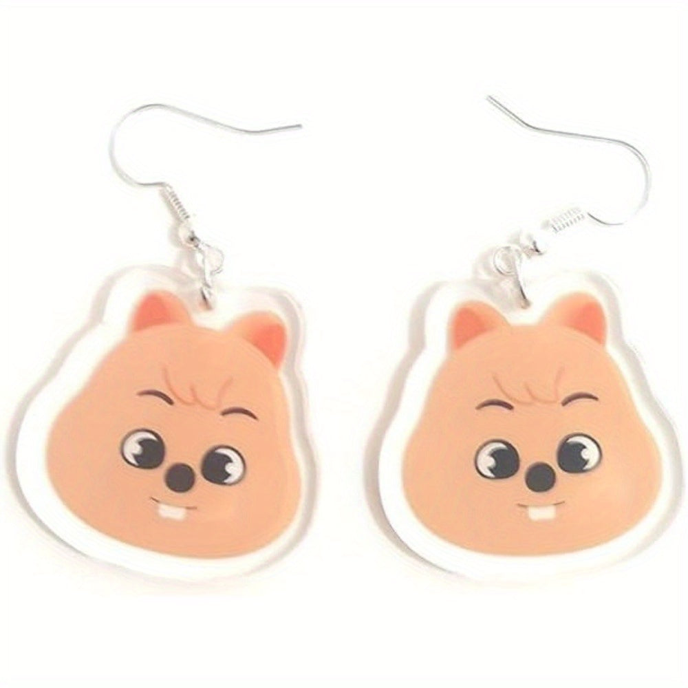 Korean Pop SKZOO Animal-themed Earrings as a Birthday Gift for Hyunjin, Felix, Banchan, Lee Know