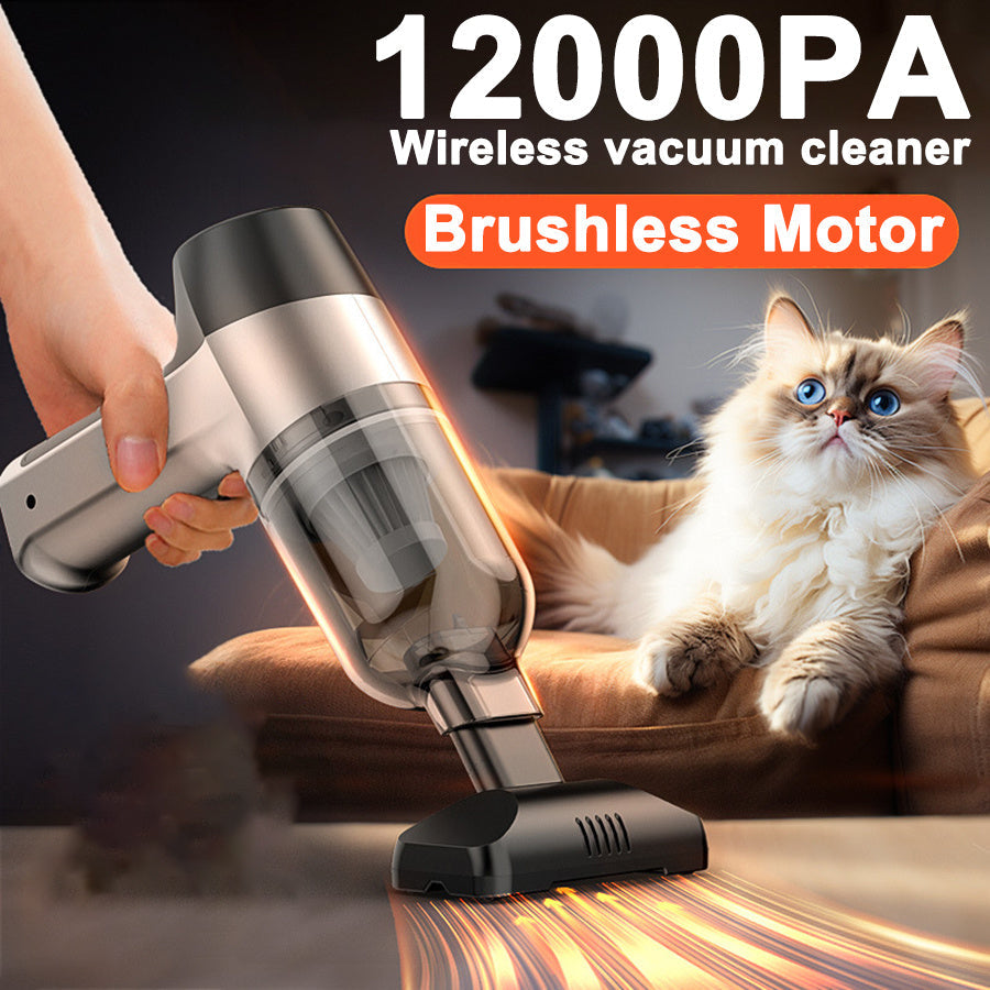 Experience gentle care with the Suitu 80W Brushless High-Power Vacuum Cleaner. This versatile handheld cleaner is perfect for tackling pet hair, dust, wet messes, and dry spills in your home and car. Equipped with a rechargeable 4000mAh battery, this