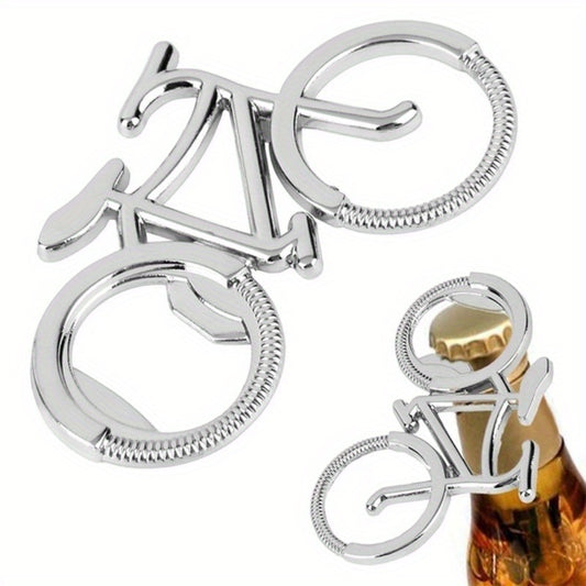 1pc Stainless Steel Bike Shape Bottle Opener – Ideal for Beer, Wine, and Juice, Great for Kitchen or as a Gift for Birthdays or Weddings.