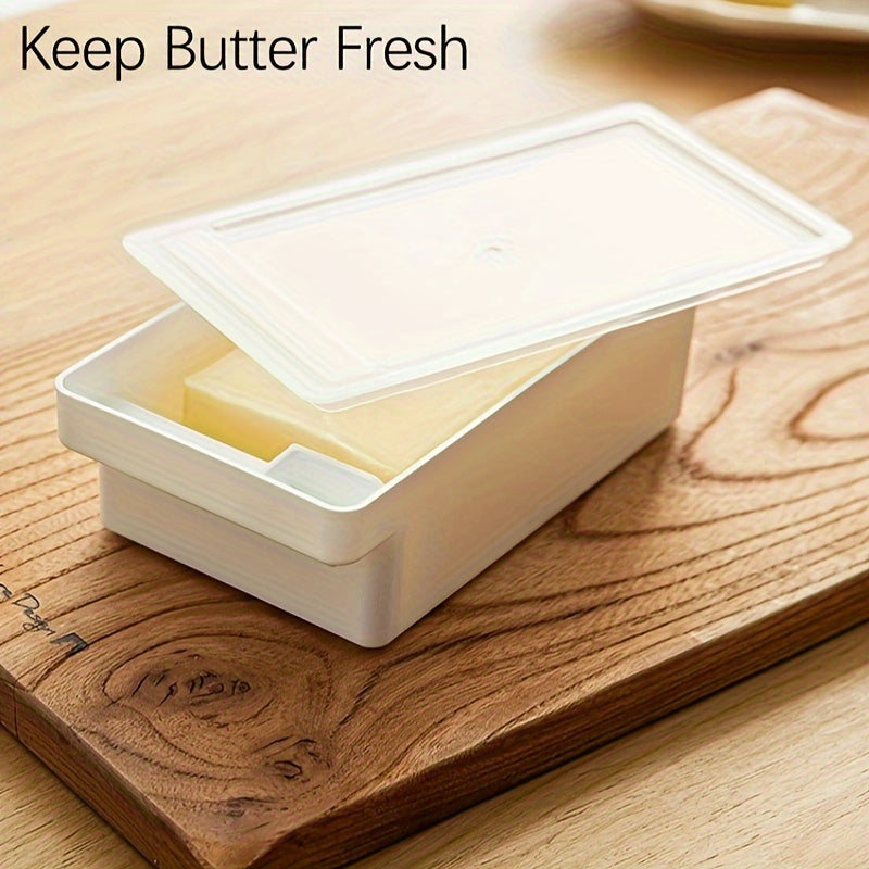 Storage Container with Lid for Butter and Cheese, Made of Food-Safe Polypropylene for Kitchen Organization, Ideal for Slicing and Seasoning