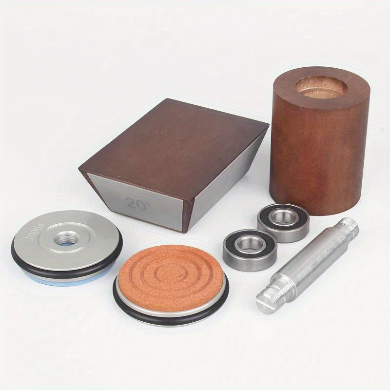 Professional grinding system diamond whetstone for a new wooden four-angle hob sharpener, offering sharpening angles of 15, 18, 20, and 22 degrees.