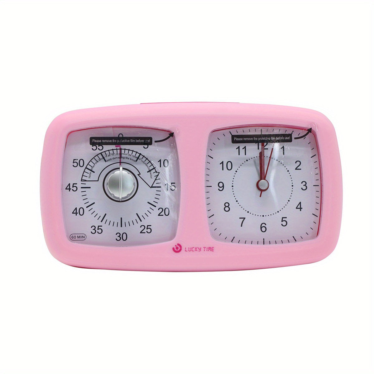 Two-in-One Dual Screen Visual Timer and Alarm Clock - Quiet, Battery-Powered Tool for Managing Time at Home, School, or Work (AA Batteries Sold Separately)