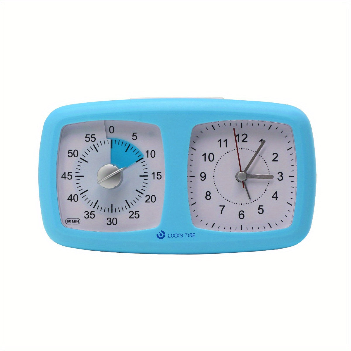 Two-in-One Dual Screen Visual Timer and Alarm Clock - Quiet, Battery-Powered Tool for Managing Time at Home, School, or Work (AA Batteries Sold Separately)