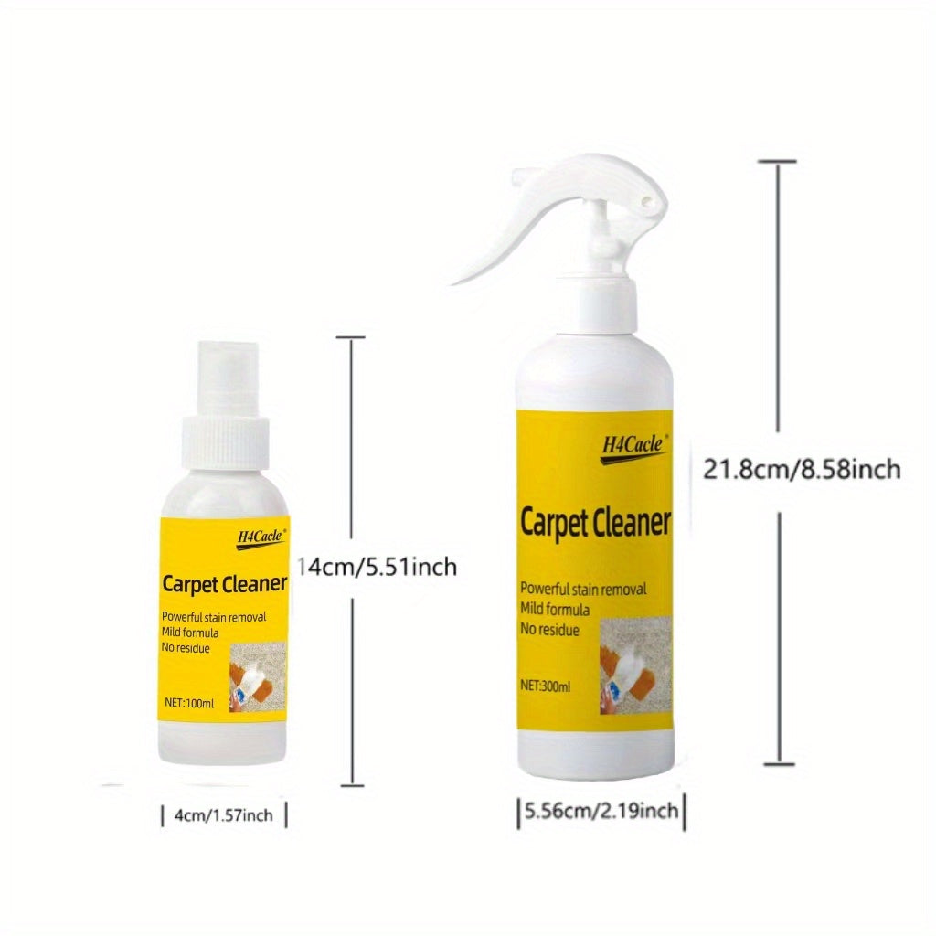 H4Cacle Carpet Cleaner Spray is a versatile cleaning solution for fabric and indoor use. With a PH neutral formula and hydrogen peroxide enhancement, this stain remover is perfect for upholstery, sofas, curtains, and blankets. Safe for maternity and