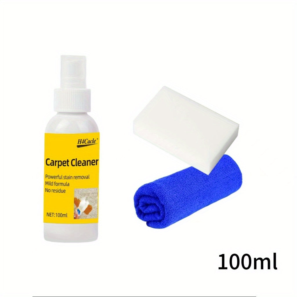 H4Cacle Carpet Cleaner Spray is a versatile cleaning solution for fabric and indoor use. With a PH neutral formula and hydrogen peroxide enhancement, this stain remover is perfect for upholstery, sofas, curtains, and blankets. Safe for maternity and