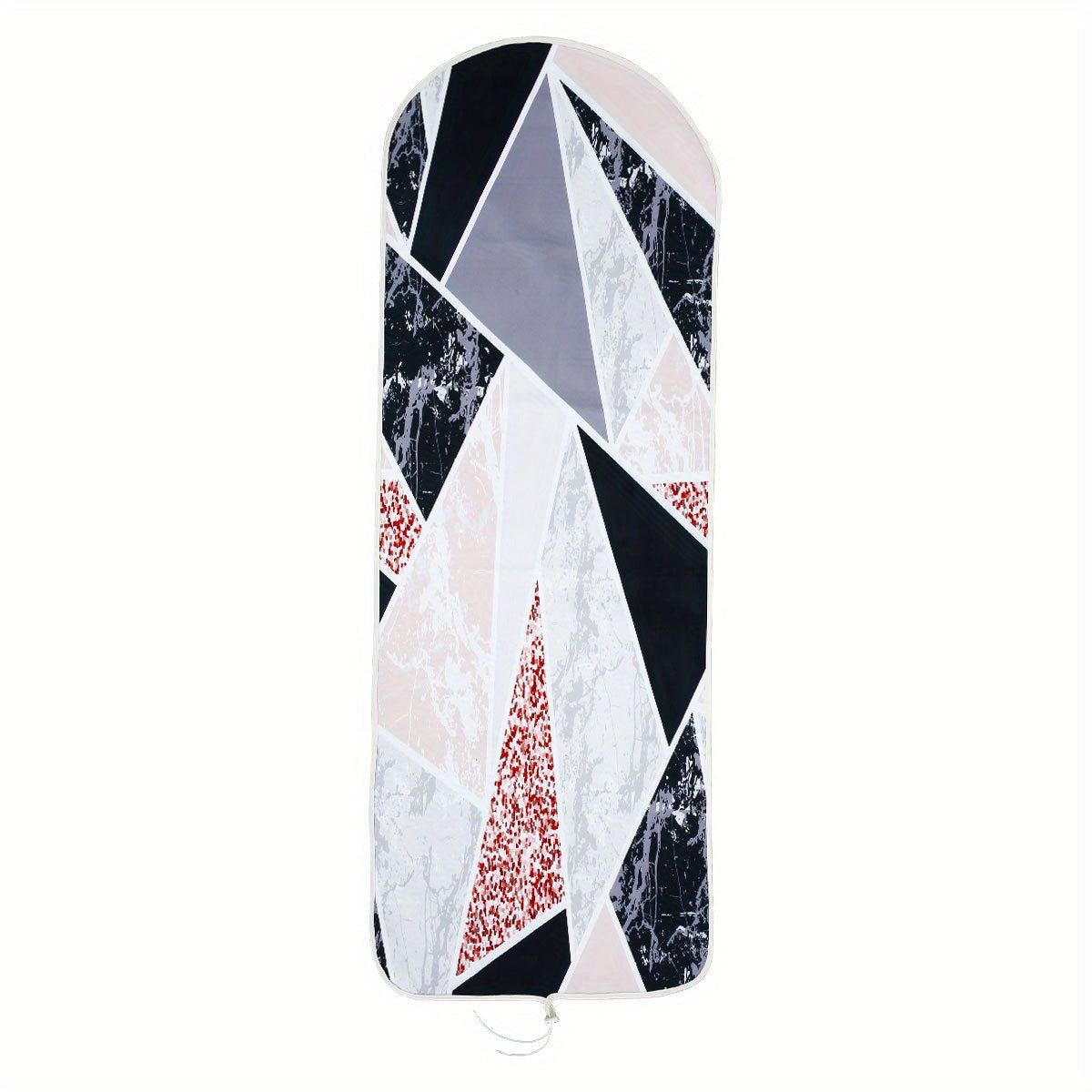 One piece Ironing Board Cover made of 100% cotton, measuring 139.7 X 50.8 cm. This Ironing Board Pad is Scorch Resistant and comes with Adjustable Ironing Board Protective Cloth with Elasticized Edges suitable for Home, Laundry, and Hotel use. The size