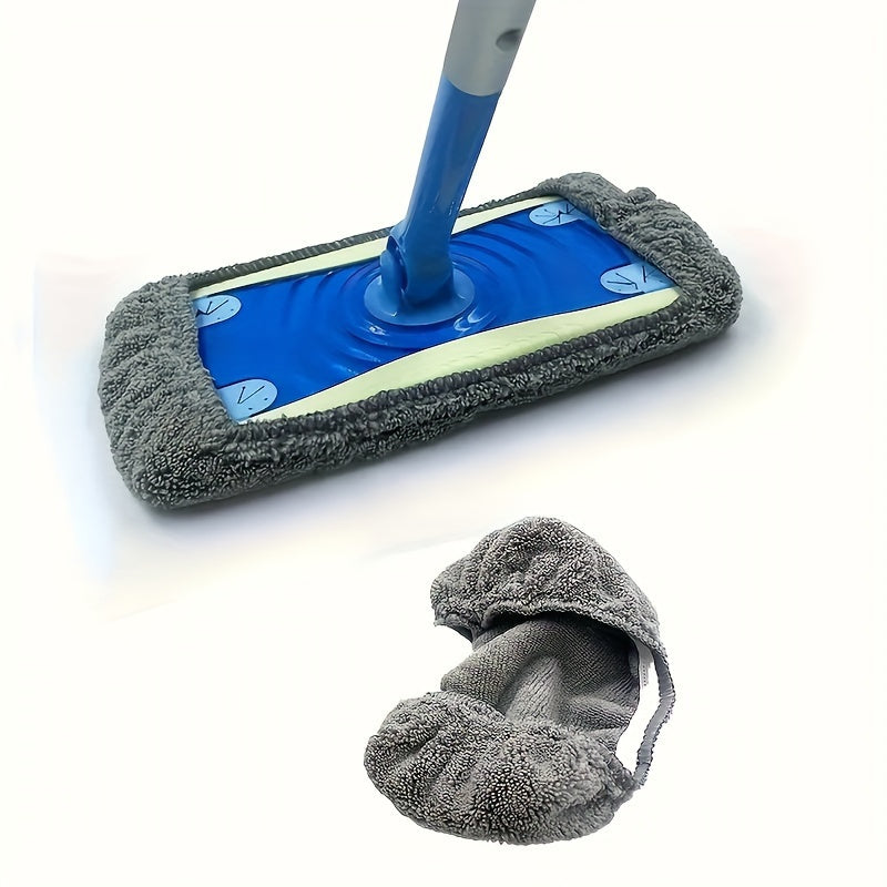 Set of 4 Reusable Mop Pads - Long-lasting and washable flat floor cloths with high absorption for both wet and dry cleaning. Easy to clean and a must-have household cleaning essential. Please note: Mop is not included.