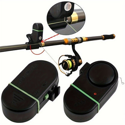 Battery-operated LED fishing alarm with sensitive sensor for outdoor fishing, suitable for 36V or below.