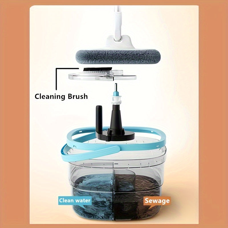 Replacement cloth for the rotating hands-free mop bucket, suitable for cleaning floors, windows, and other surfaces. This cloth provides strong decontamination effects and is compatible with the centrifugal bucket mop head.