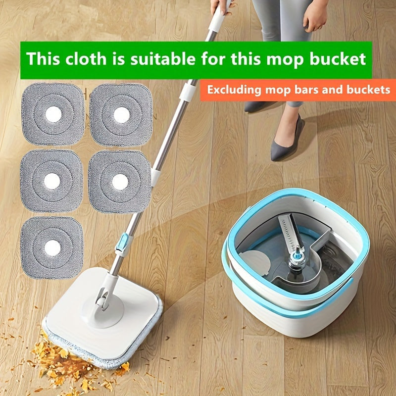 Replacement cloth for the rotating hands-free mop bucket, suitable for cleaning floors, windows, and other surfaces. This cloth provides strong decontamination effects and is compatible with the centrifugal bucket mop head.