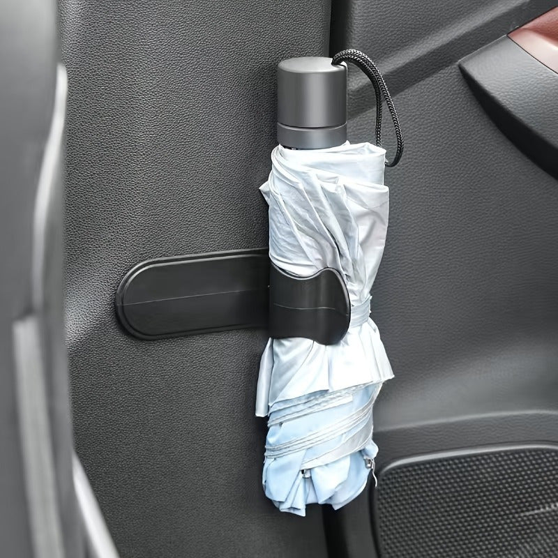 Portable Adhesive Car Umbrella Holder Set, Includes 1 Piece or 2 Pieces. Versatile Car Accessories Small Hook Hanger Rack.