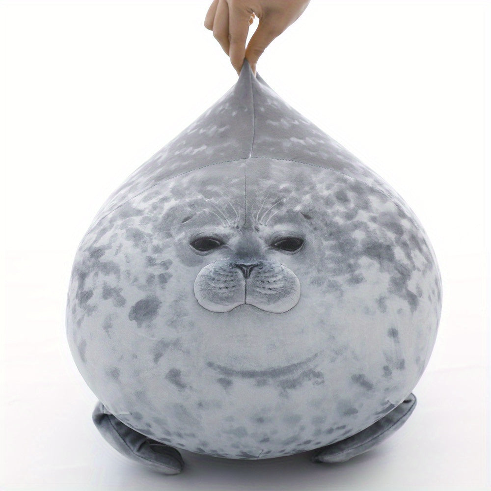 Soft and cuddly spotted seal plush toy for boys and girls, can be used as a pillow or room decoration. Perfect gift for kids on their birthday, Valentine's Day, or Christmas.