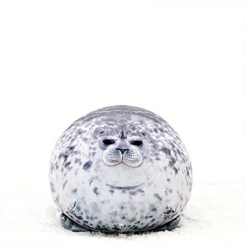 Soft and cuddly spotted seal plush toy for boys and girls, can be used as a pillow or room decoration. Perfect gift for kids on their birthday, Valentine's Day, or Christmas.