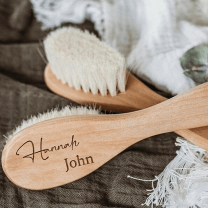 Personalized Children's Hair Brush with Custom Carved Design | Soft Brush for Babies and Kids | Perfect Newborn Souvenir or Christmas Gift | Ideal for New Moms | Set for Boys and Girls