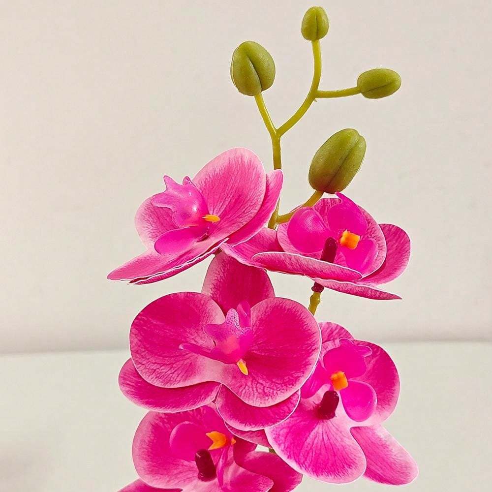 1pc simulated orchid bonsai with small breeds, artificial plant potted tree for desktop or home décor.