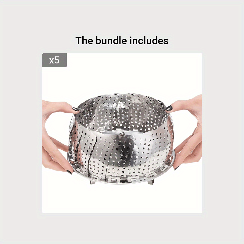 Stainless steel foldable steamer basket for Eid Al Fitr celebrations.