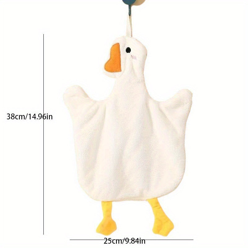 Soft and quick-dry Cartoon Duck Hand Towel Set in cartoon theme, includes 1 piece, 30g/㎡