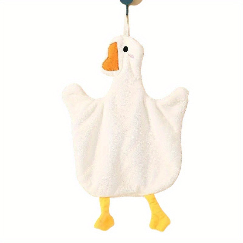 Soft and quick-dry Cartoon Duck Hand Towel Set in cartoon theme, includes 1 piece, 30g/㎡