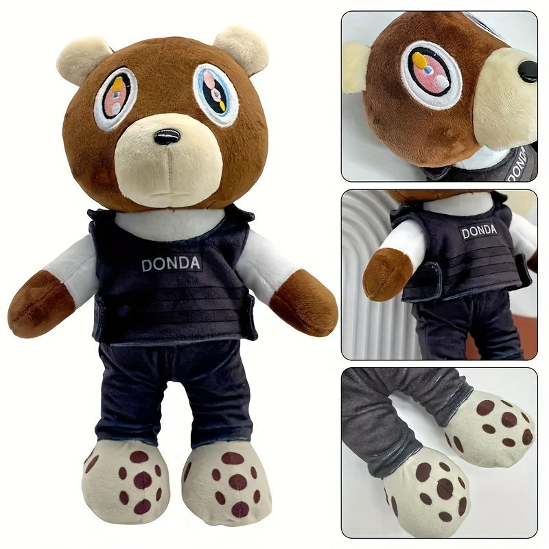 One-piece adorable bear plush toy made of soft polyester material, perfect for gifting on kids' birthdays or as party favors for boys and girls. A delightful children's plush toy and ideal plaything for babies.