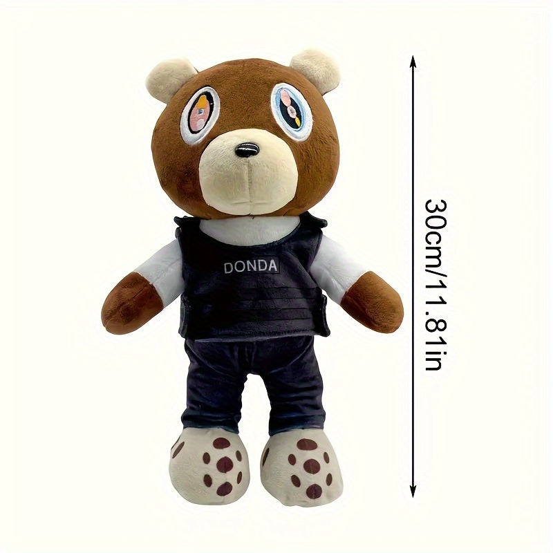 One-piece adorable bear plush toy made of soft polyester material, perfect for gifting on kids' birthdays or as party favors for boys and girls. A delightful children's plush toy and ideal plaything for babies.