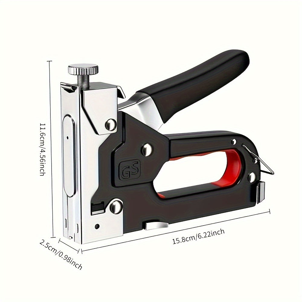 GS 3-in-1 Heavy Duty Manual Staple Gun for DIY projects with T/U Type Staples.