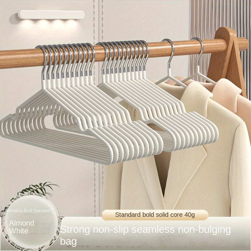 Durable Velvet Hangers in Pink & White - Non-Slip, Space-Saving Solution for Closet Organization and Retail Display