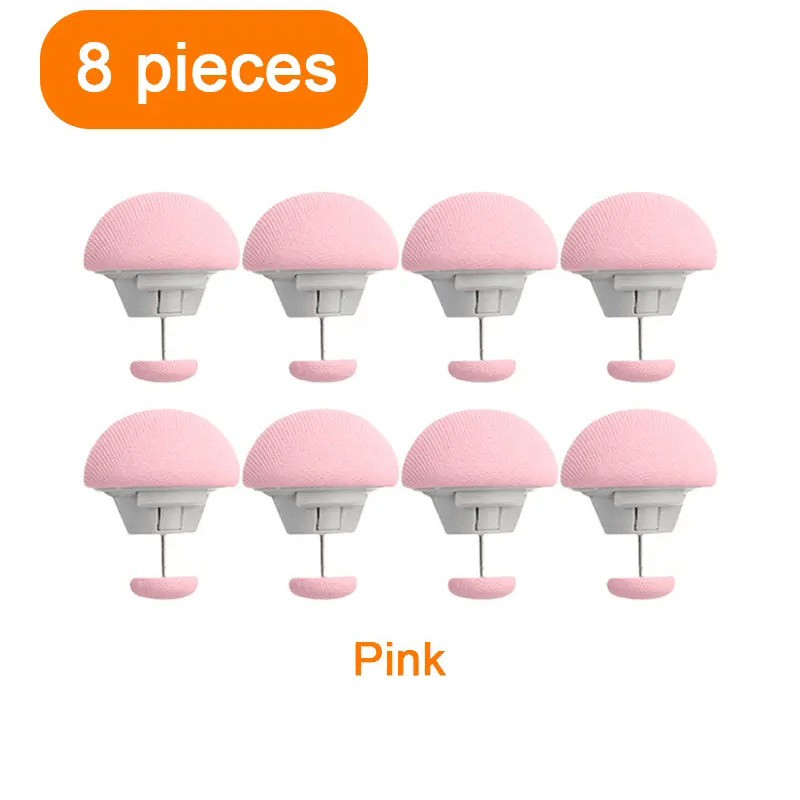 Set of 8 Mushroom Shaped Bed Sheet Grippers: Secure, Discreet, and Reliable - Ideal for Bedding and Mattresses at Home - Easy to Clean in the Washing Machine