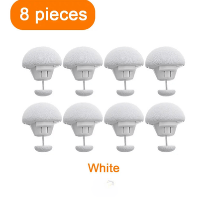 Set of 8 Mushroom Shaped Bed Sheet Grippers: Secure, Discreet, and Reliable - Ideal for Bedding and Mattresses at Home - Easy to Clean in the Washing Machine